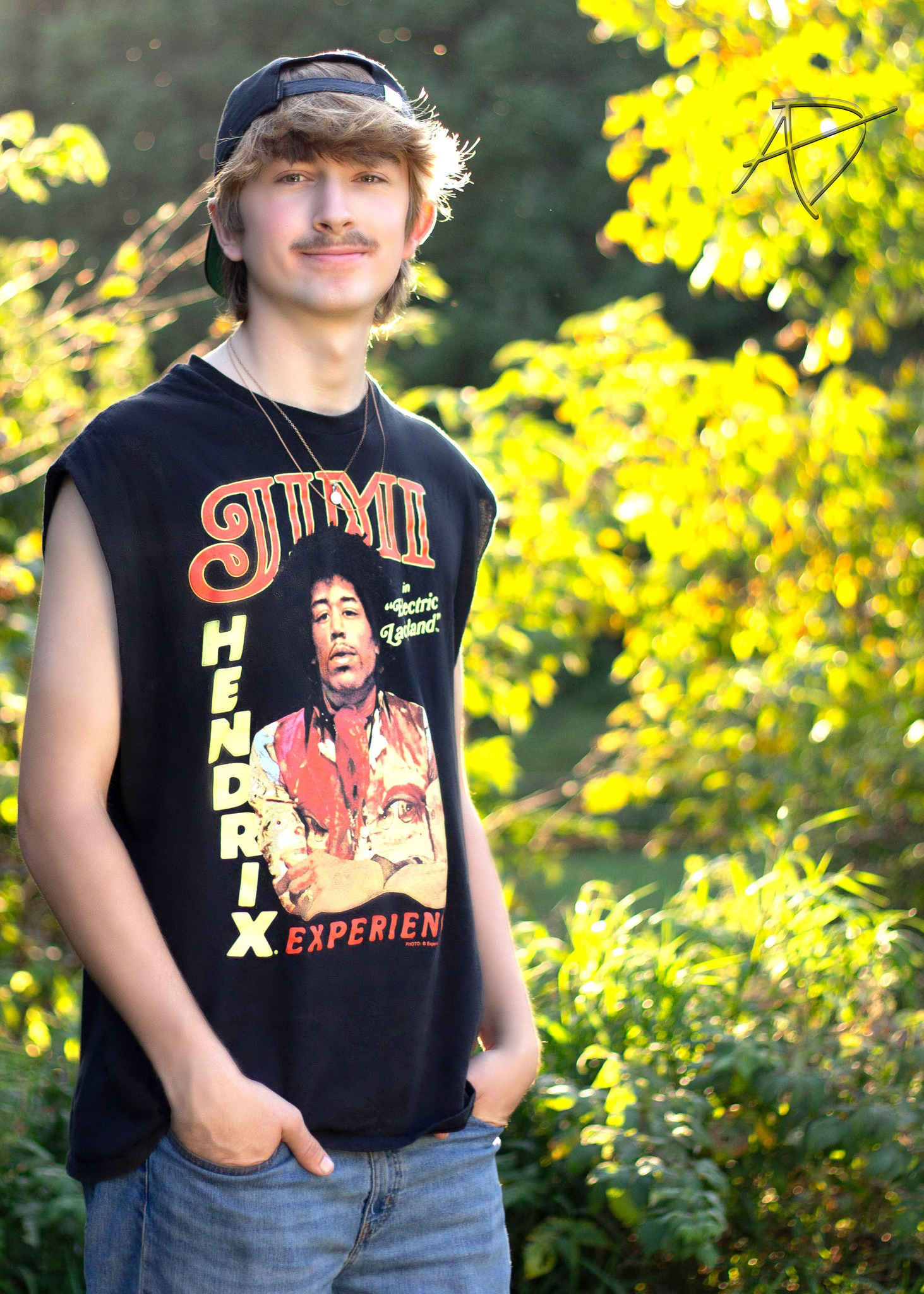 Male outdoor farm senior photo