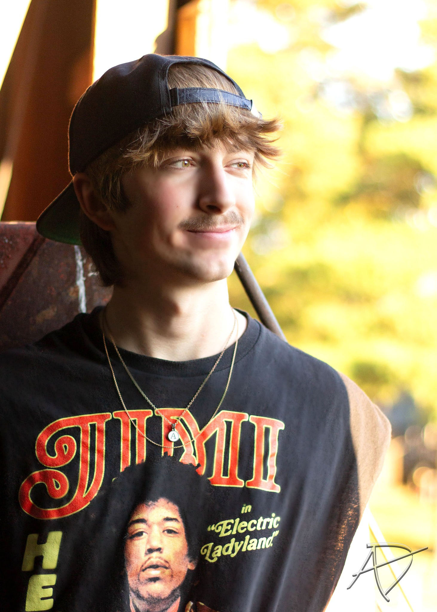 Male outdoor farm senior photo